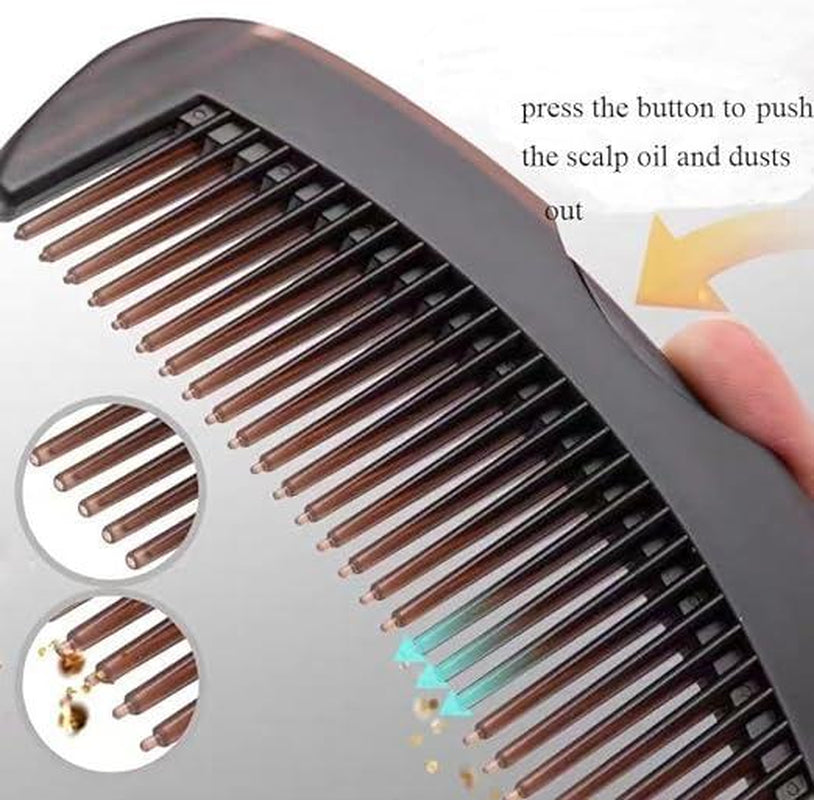CEA Beauty Efficient Dandruff Comb for Women Men - Scalp Massage Comb with Unique Hollow Teeth for Healthy Hair Growth Haircare Heatless