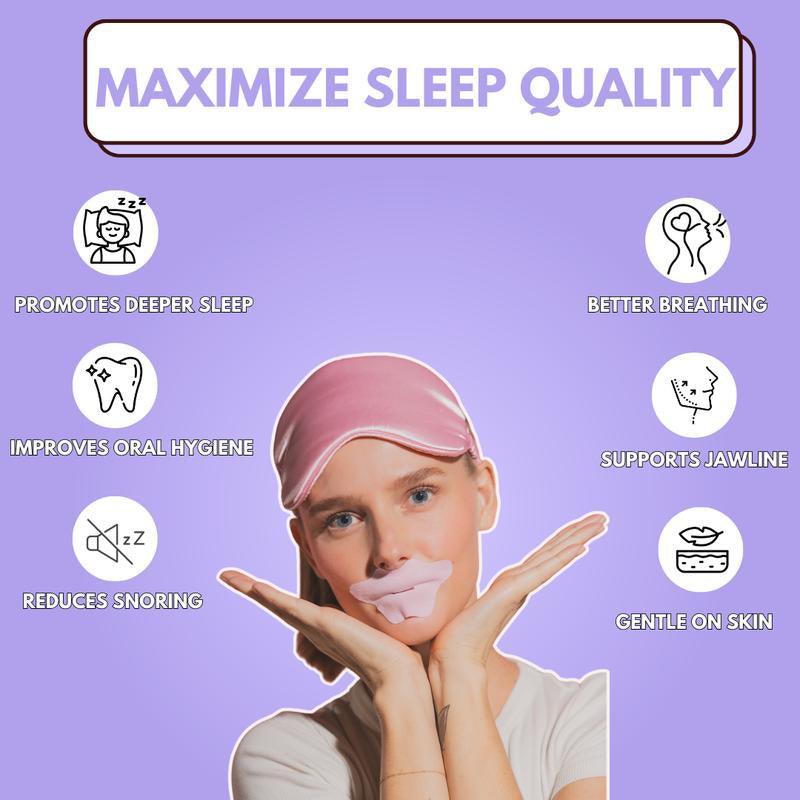 Biobabe Mouth Tape for Effective Sleep - 30 Day Supply - Gentle Adhesion, Breathable Material, Comfort Skincare, Gentle Sports Tape