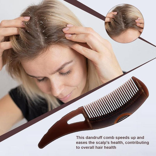 CEA Beauty Efficient Dandruff Comb for Women Men - Scalp Massage Comb with Unique Hollow Teeth for Healthy Hair Growth Haircare Heatless